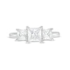 2.00 CT. T.W. Princess-Cut Diamond Past Present Future® Engagement Ring in 14K White Gold (I/I2)