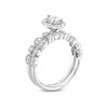 Thumbnail Image 3 of 0.70 CT. T.W. Pear-Shaped Diamond Frame Vintage-Style Bridal Set in 14K White Gold (I/SI2)