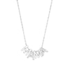 Thumbnail Image 1 of 0.065 CT. T.W. Diamond "M A M A" Charm Necklace in Sterling Silver