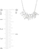 Thumbnail Image 3 of 0.065 CT. T.W. Diamond "M A M A" Charm Necklace in Sterling Silver