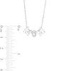0.04 CT. T.W. Diamond "M O M" Charm Necklace in Sterling Silver