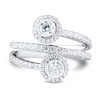Thumbnail Image 3 of 0.95 CT. T.W. Diamond Frame Double Wrap Ring in 14K White Gold