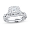 Thumbnail Image 1 of 0.95 CT. T.W. Princess-Cut Diamond Double Frame Marquise Bridal Set in 14K White Gold (I/I2)