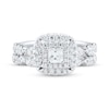 Thumbnail Image 3 of 0.95 CT. T.W. Princess-Cut Diamond Double Frame Marquise Bridal Set in 14K White Gold (I/I2)