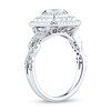 Thumbnail Image 2 of 0.95 CT. T.W. Princess-Cut Diamond Stepped Triple Frame Twist Shank Engagement Ring in 14K White Gold (I/I2)