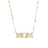 Thumbnail Image 1 of Diamond-Cut "MOM" Mirror Link Chain Necklace in 10K Gold