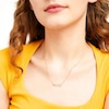 Thumbnail Image 2 of Diamond-Cut "MOM" Mirror Link Chain Necklace in 10K Gold