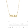 Thumbnail Image 3 of Diamond-Cut "MOM" Mirror Link Chain Necklace in 10K Gold