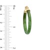 Thumbnail Image 2 of Jade Hoop Earrings with 14K Gold Latch Back