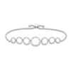 Thumbnail Image 0 of Circle of Gratitude® Collection 0.25 CT. T.W. Diamond Journey Twists Bolo Bracelet in Sterling Silver - 9.5"