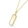 Thumbnail Image 2 of Men's 0.45 CT. T.W. Diamond Octagon-Shaped Frame Dog Tag Pendant in 10K Gold - 22"