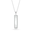 Thumbnail Image 1 of Men's 0.18 CT. T.W. Diamond Frame Rounded Vertical Bar Pendant in 10K White Gold - 22"