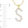Thumbnail Image 3 of 3.5-4.0mm Button Freshwater Cultured Pearl "S" Initial Drop Pendant in Sterling Silver with Gold-Tone Flash Plate