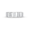 Thumbnail Image 4 of 0.23 CT. T.W. Diamond Trio Linear Row Band in 10K White Gold