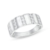 Thumbnail Image 1 of 0.45 CT. T.W. Diamond Trio Linear Row Band in 10K White Gold