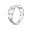 Thumbnail Image 3 of 0.45 CT. T.W. Diamond Trio Linear Row Band in 10K White Gold