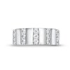 Thumbnail Image 4 of 0.45 CT. T.W. Diamond Trio Linear Row Band in 10K White Gold