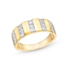 Thumbnail Image 1 of 0.45 CT. T.W. Diamond Trio Linear Row Band in 10K Gold