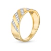 Thumbnail Image 3 of 0.29 CT. T.W. Diamond Slant Row Band in 10K Gold