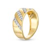 Thumbnail Image 3 of 0.45 CT. T.W. Diamond Slant Row Band in 10K Gold