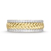 Thumbnail Image 4 of 0.29 CT. T.W. Diamond Edge Herringbone Band in 10K Gold