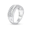 Thumbnail Image 3 of 0.45 CT. T.W. Diamond Edge Herringbone Band in 10K White Gold