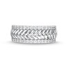 Thumbnail Image 4 of 0.45 CT. T.W. Diamond Edge Herringbone Band in 10K White Gold