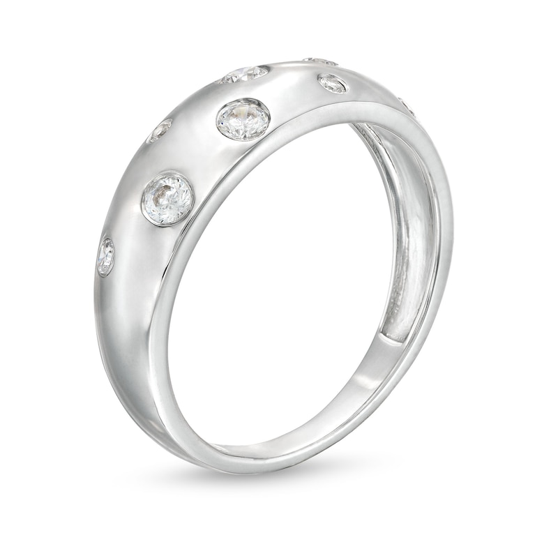 Main Image 3 of 0.23 CT. T.W. Diamond Bubbles Band in 10K White Gold