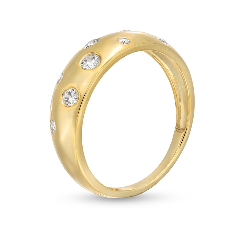 Main Image 3 of 0.23 CT. T.W. Diamond Bubbles Band in 10K Gold