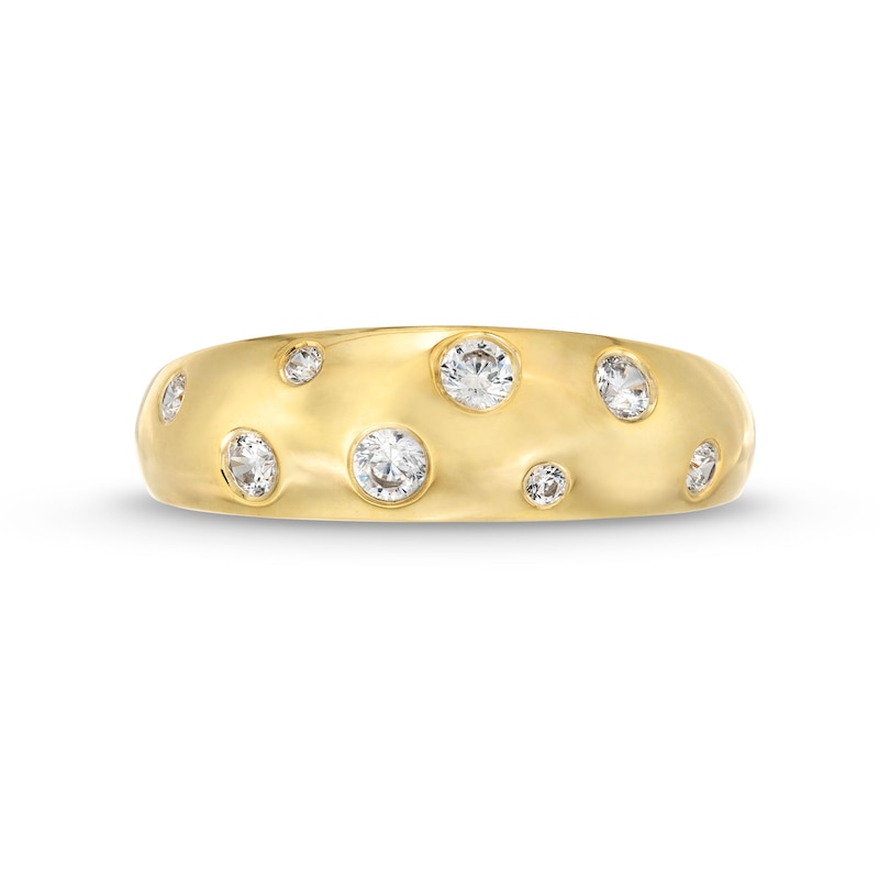 Main Image 4 of 0.23 CT. T.W. Diamond Bubbles Band in 10K Gold