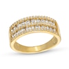 Thumbnail Image 1 of 0.69 CT. T.W. Diamond Multi-Row Band in 10K Gold