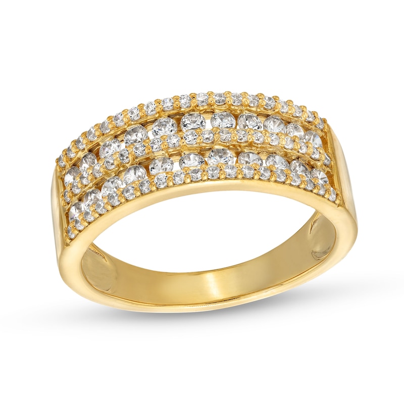 CT. T.W. Diamond Multi-Row Band in 10K Gold