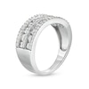 Thumbnail Image 3 of 0.95 CT. T.W. Diamond Multi-Row Band in 10K White Gold