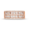 Thumbnail Image 4 of 0.95 CT. T.W. Diamond Multi-Row Band in 10K Rose Gold