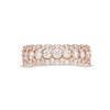 0.95 CT. T.W. Diamond Scallop Edge Band in 10K Rose Gold