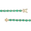 Pear-Shaped Emerald Line Bracelet in 10K Gold - 7.25"
