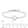 Thumbnail Image 3 of Circle of Gratitude® Collection 0.04 CT. T.W. Diamond Twist with Heart Bolo Bracelet in Sterling Silver - 9.5"