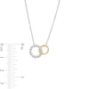 Thumbnail Image 2 of Circle of Gratitude® Collection 0.07 CT. T.W. Diamond Interlocking Twist Necklace in 10K Two-Tone Gold