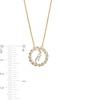 Thumbnail Image 2 of Circle of Gratitude® Collection 0.12 CT. T.W. Diamond Bypass Twist Pendant in 10K Gold
