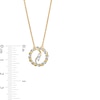 Circle of Gratitude® Collection 0.12 CT. T.W. Diamond Bypass Twist Pendant in 10K Gold