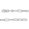 Heart-Shaped Garnet and White Lab-Created Sapphire "mom" Paper Clip Necklace in Sterling Silver