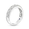 Thumbnail Image 2 of Vera Wang Love Collection 0.58 CT. T.W. Diamond Edge Vintage-Style Wedding Band in 14K White Gold