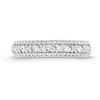 Thumbnail Image 4 of Vera Wang Love Collection 0.58 CT. T.W. Diamond Edge Vintage-Style Wedding Band in 14K White Gold