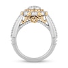 Enchanted Disney Belle 0.69 CT. T.W. Oval Multi-Diamond and Citrine Double Frame Engagement Ring in 14K Two-Tone Gold