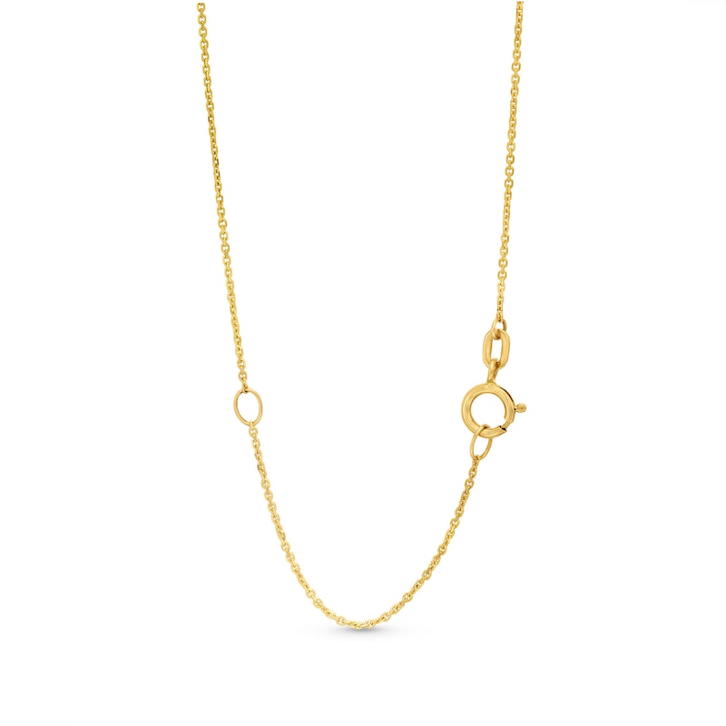 Main Image 3 of Jade and 0.085 CT. T.W. Diamond Bamboo Pendant in 14K Gold