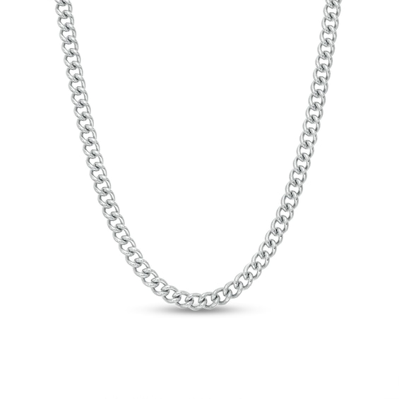 Men's 3.5mm Curb Chain Necklace in Solid Stainless Steel - 24"