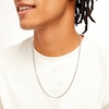 Men's 3.5mm Curb Chain Necklace in Solid Stainless Steel  - 24"