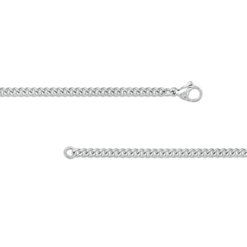 Men's 3.5mm Curb Chain Necklace in Solid Stainless Steel  - 24"|Peoples Jewellers