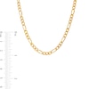 Thumbnail Image 4 of Men's 3.5mm Figaro Chain Necklace in Solid Stainless Steel  with Yellow Ion-Plate - 24"