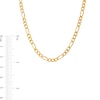 Thumbnail Image 3 of Men's 3.5mm Figaro Chain Necklace in Solid Stainless Steel  with Yellow Ion-Plate - 24"